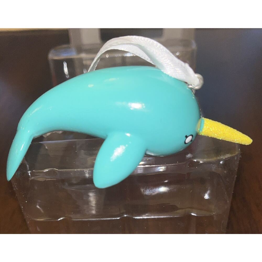 Hallmark Narwhal Whale Dolphin With Tusk Ornament Holiday Decoration Magic Cute